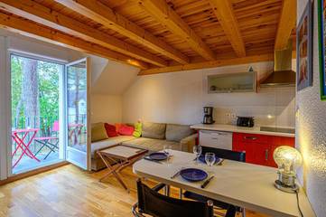 Gîte pour 4 personnes, avec balcon, animaux acceptés dans Golf Saint-Laurent
