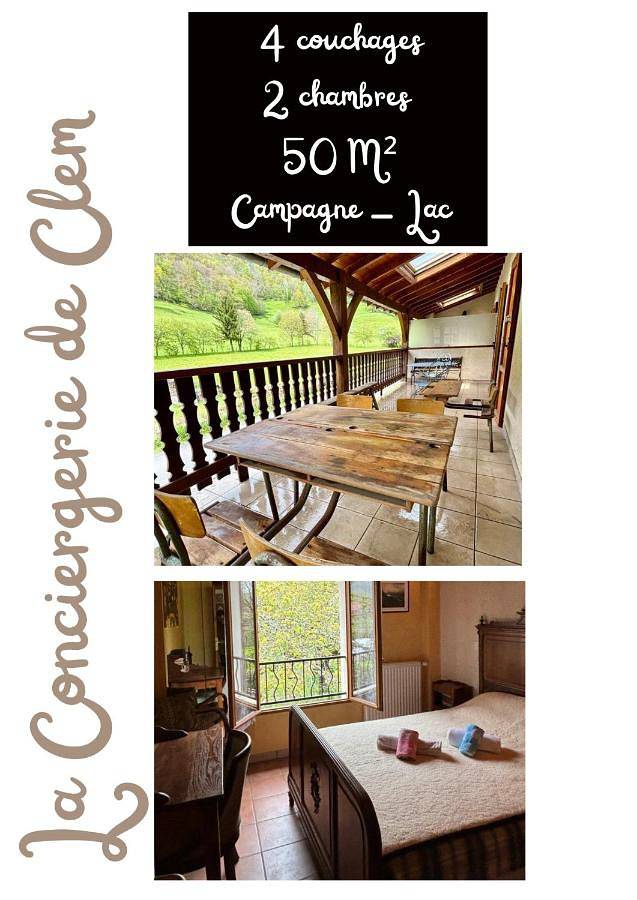 Location de vacances pour 4 personnes, avec vue sur le lac ainsi que balcon et vue à Lascelle - 4