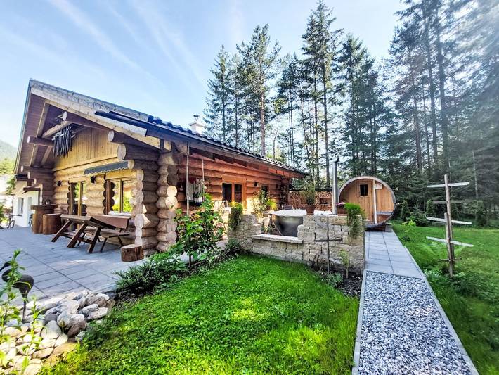 Ferienhaus für 5 Personen, mit Terrasse und Garten sowie Sauna und Ausblick