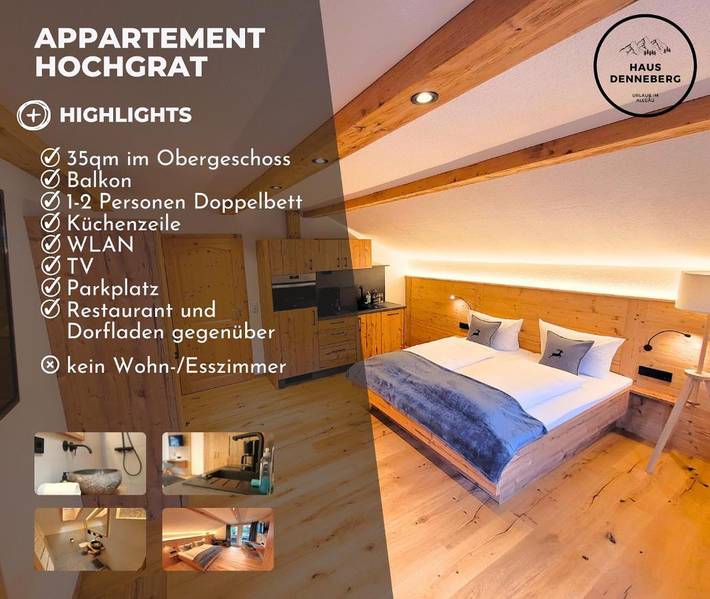 Ferienwohnung für 2 Personen, mit Balkon und Terrasse sowie Ausblick in Thalkirchdorf - 3