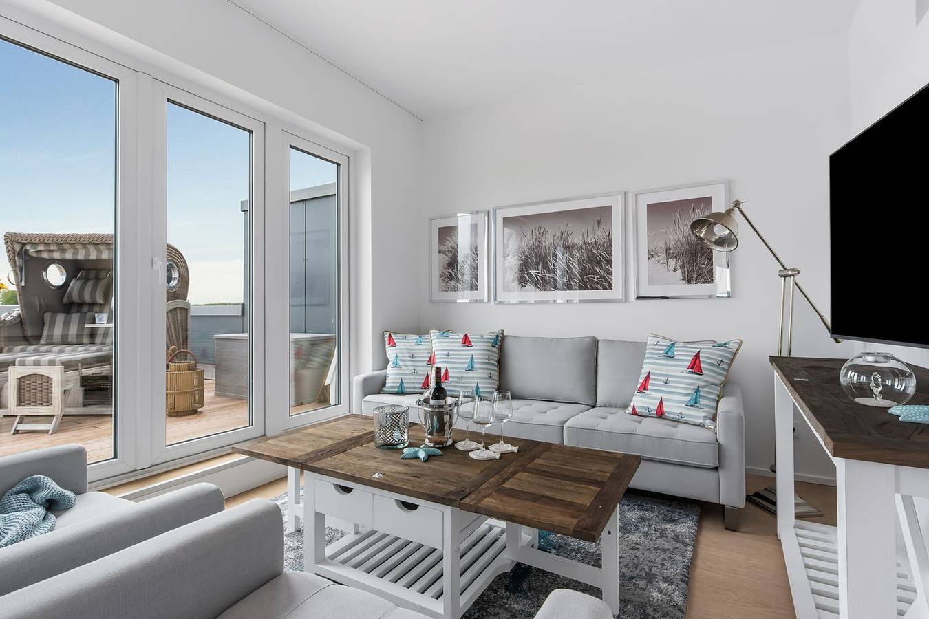 Ganze Wohnung, Ausguck 34 - Sauna, Dusche, Kamin, Dachterrasse, Strandkorb, Grill in Olpenitz, Kappeln