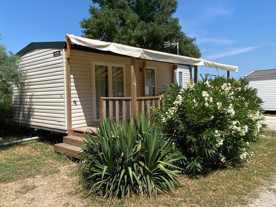 Camping de l'Arnel - Mobilheim 4 personen - Riviera Flower - 32m2 - 2 Schlafzimmer in Villeneuve-lès-Maguelone, Mittelmeerküste (Frankreich)