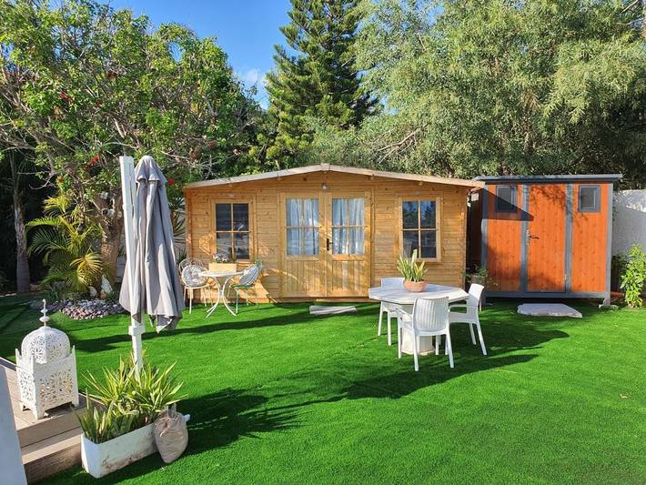 Chalet pour 2 personnes, avec vue et jardin