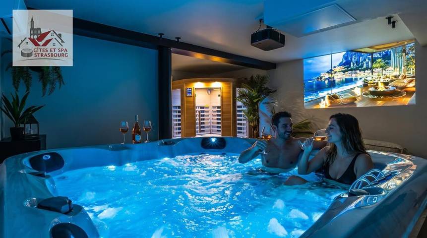 Location de vacances pour 12 personnes, avec jardin ainsi que sauna et jacuzzi, animaux acceptés dans Quatzenheim