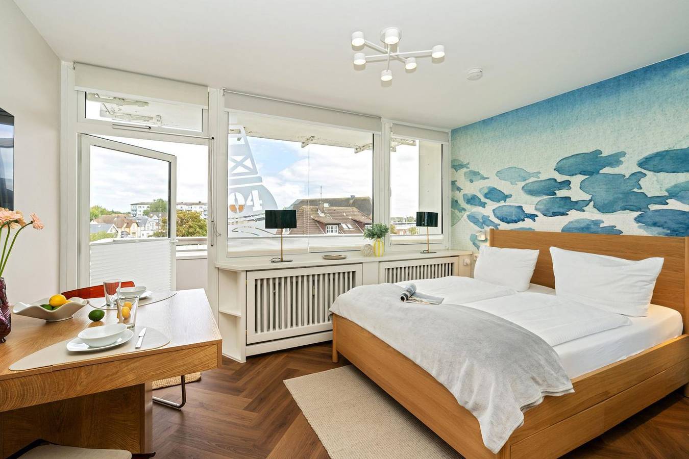 Ganze Wohnung, Modernes und zentrales App. mit Balkon, Pkw-Stellplatz, WLAN. Haustiere erlaubt. in Westerland, Sylt (Gemeinde)