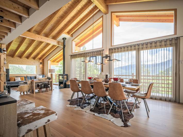 Ferienhaus für 10 Personen, mit Balkon und Terrasse sowie Garten und Ausblick im Wallis - 3