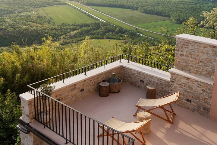 Ferienhaus für 8 Personen, mit Terrasse und Pool sowie Sauna und Ausblick in Motovun - 4