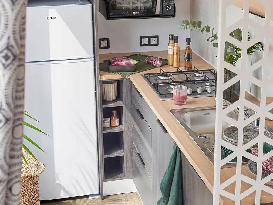 Flower Camping Saint Lambert - Mobilheim 6 personen - Grand Large Louisiana Premium in Millau, Parc naturel régional des Grands Causses