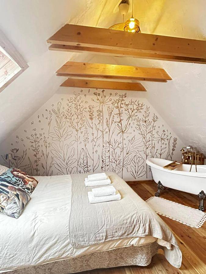 Cały apartament, Szumidomki strefa z jacuzzi sauna widok na potok las in Zawoja, Karpaty (Polska)