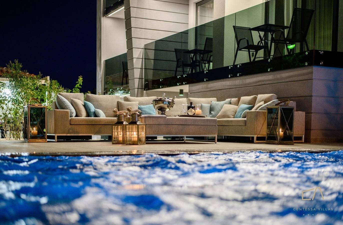 Stilvolle Villa Curiera im Stadtzentrum mit privatem Pool auf Krk in Malinska-Dubašnica, Krk