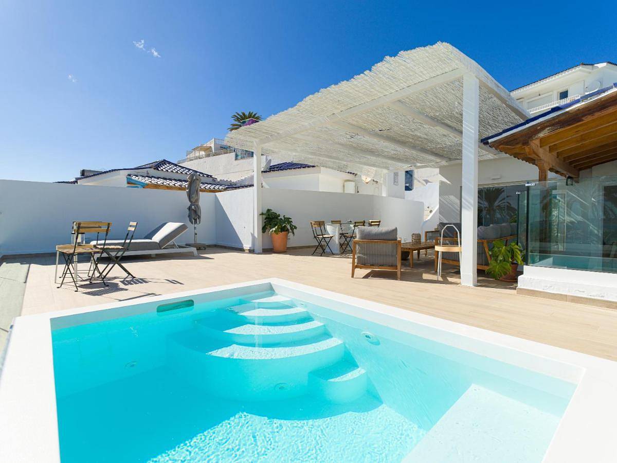 Pasitoblanco Porto Mare 45 Seaview Villa prívate heated pool in Maspalomas, San Bartolomé de Tirajana