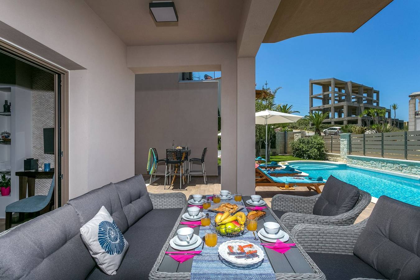 Luxury Villa Crete | Villa Marina Mare | 3 Bedroom | Private Pool | Sauna | Chania in Kato Stalos, Agia Marina
