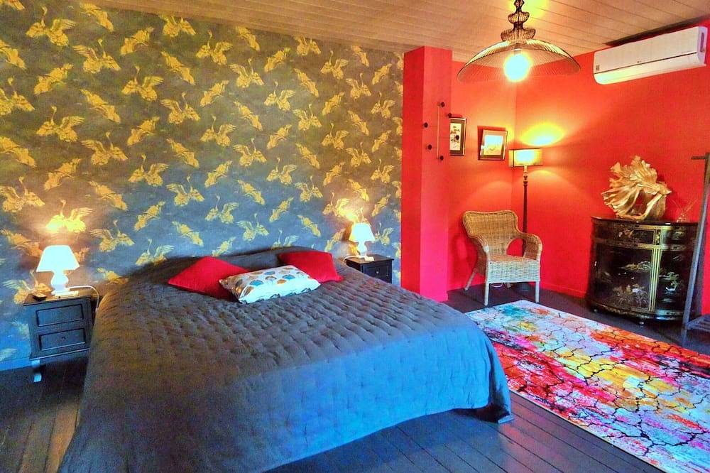 Habitación retro-chic con camas king-size en Janville-en-Beauce in Janville (Eure-et-Loir), Región de Chartres