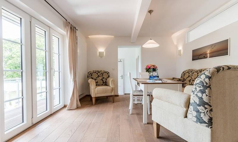 Ferienwohnung für 4 Personen, mit Balkon und Garten sowie Seeblick und Ausblick in Ahrenshoop, Darß