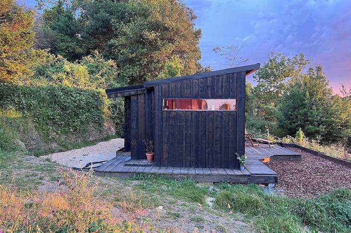 Blockhütte für 2 Personen, mit Terrasse - 1