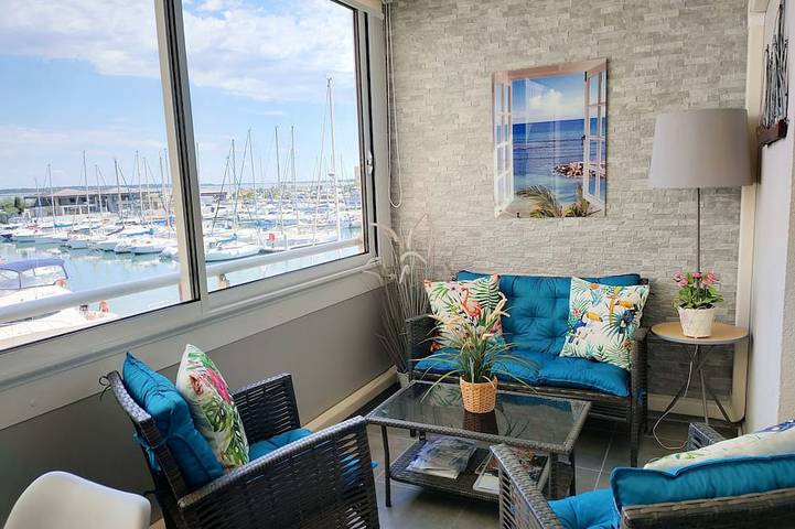 Appartement entier, Vue Imprenable Sur Le Port De Plaisance  - Mer 50 M in Frontignan, Côte méditerranéenne (France)