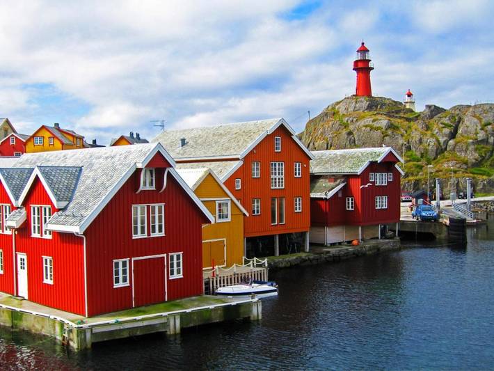 Ferienwohnung für 4 Personen, mit Ausblick, mit Haustier in Sandøy