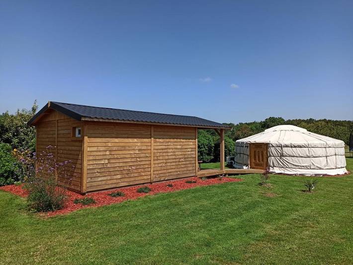 Tente pour 6 personnes, avec Terrasse ainsi que Jardin et Vue dans le Pas-de-Calais