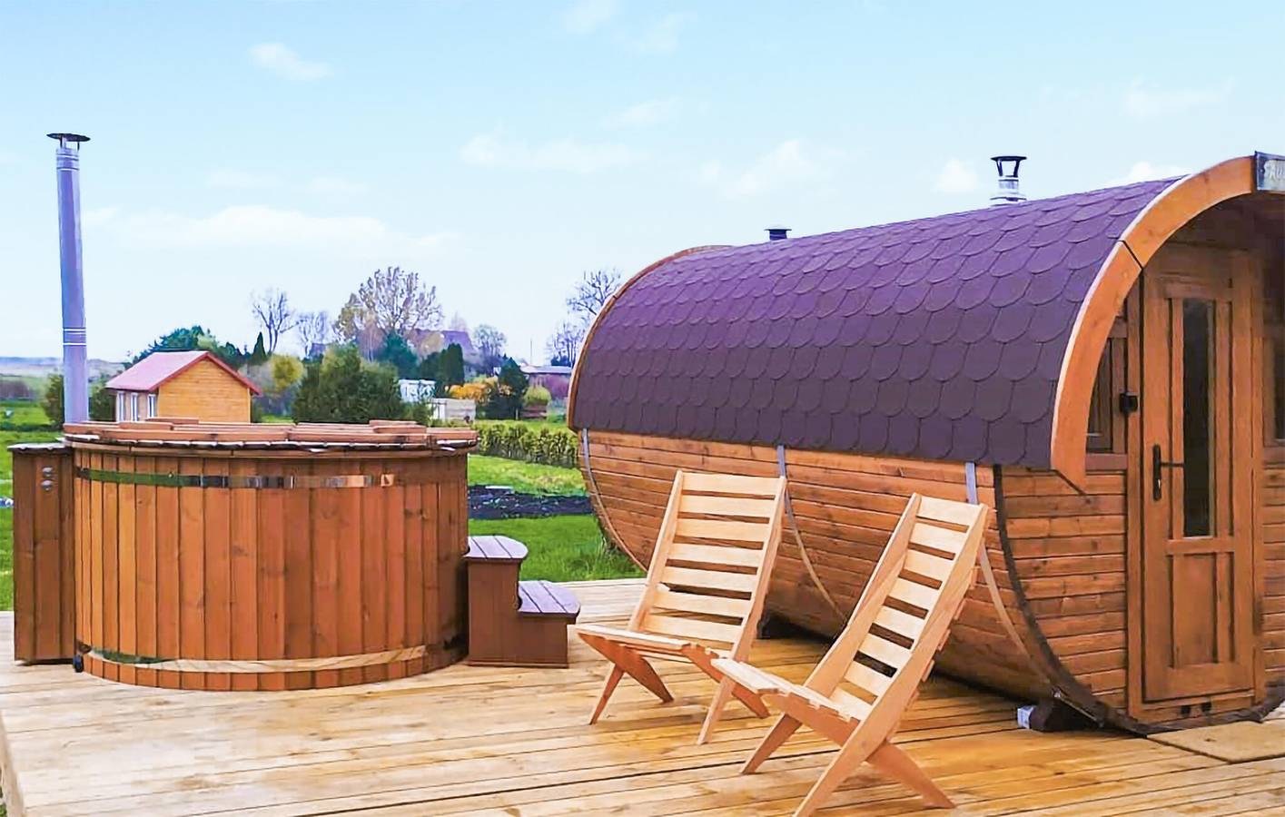 Ferienhaus für 5 Personen mit Terrasse in Powiat Mrągowski
