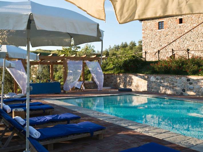 Vakantiewoning voor 3 personen, met zwembad en terras in Volterra