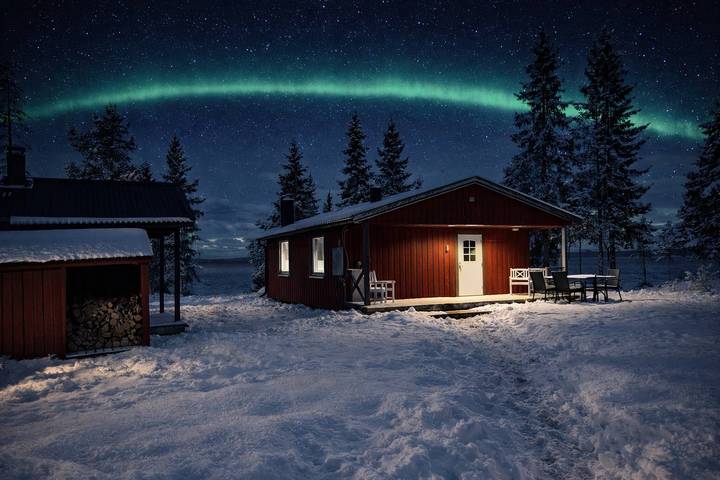 Location de vacances pour 6 personnes, avec jardin ainsi que vue sur le lac et vue à Kiruna - 3