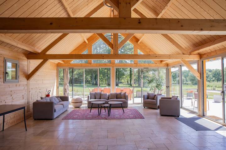 Maison de vacances pour 40 personnes, avec Jardin et Vue sur le lac dans Sologne
