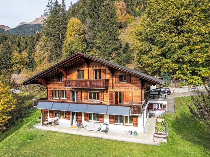 Ferienwohnung für 6 Personen, mit Balkon und Ausblick in Grindelwald