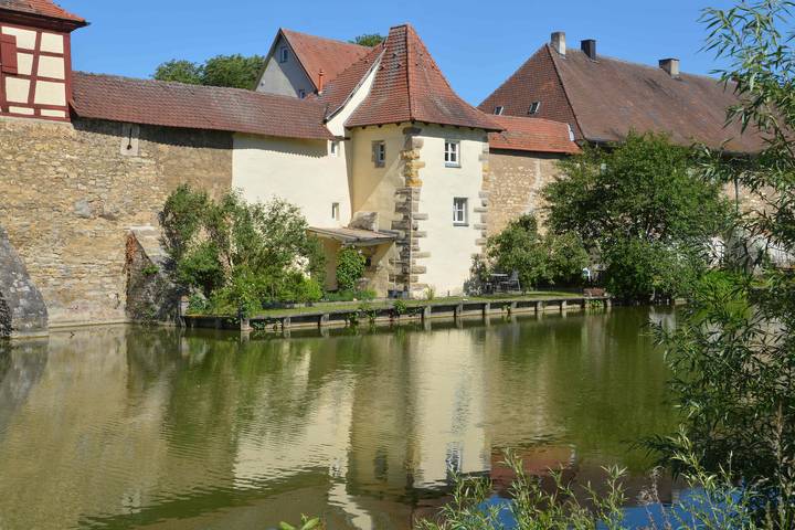Ferienwohnung für 4 Personen, mit Terrasse und Garten sowie Pool in Weißenburg in Bayern