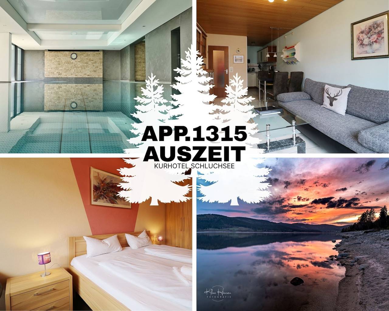 Ganze Ferienwohnung, App. 1315 - "Auszeit" Kurhotel Schluchsee - mit Hallenbad, Schluchsee in Schluchsee Ort, Schluchsee
