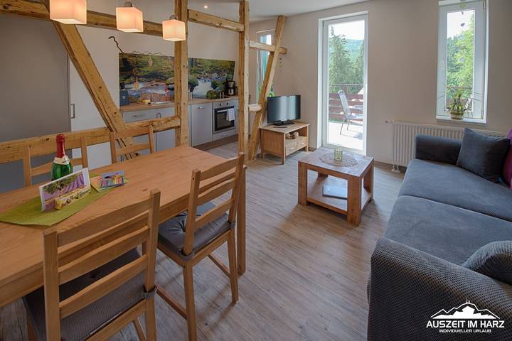 Ferienwohnung für 4 Personen, mit Balkon und Garten in Wernigerode