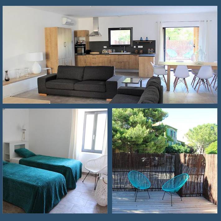 Location de vacances pour 6 personnes, avec Balcon ainsi que Terrasse et Vue à Caves