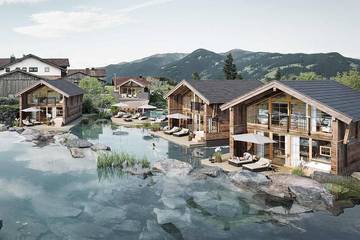 Chalet für 4 Personen, mit Balkon und Sauna in Grünten