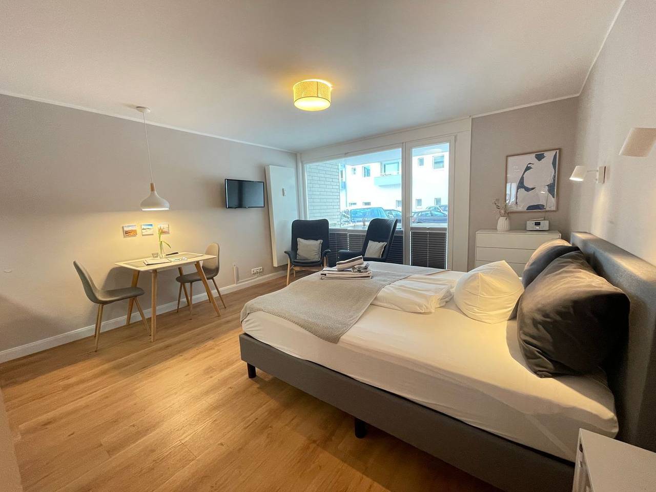 Ganze Wohnung, Modernes Apartment mit überdachtem Balkon im Kurviertel von Westerland in Westerland, Sylt (Gemeinde)
