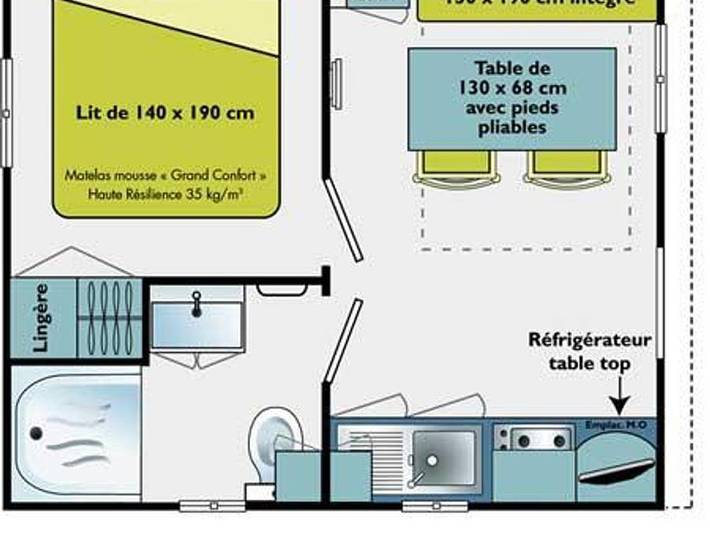 Camping du Golf - Mobilhome 2 personnes - Mh1 Swing 16 m² in Dives-sur-Mer, Région de Lisieux