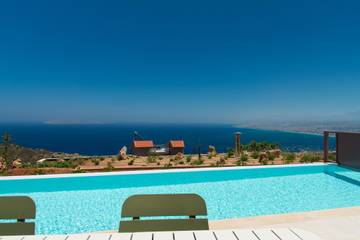 Villa für 4 Personen, mit Meerblick und Garten sowie Sauna, mit Haustier auf Kreta