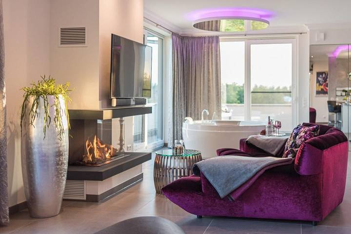 Ferienwohnung für 2 Personen, mit Sauna und Balkon sowie Whirlpool in Göhren-Lebbin