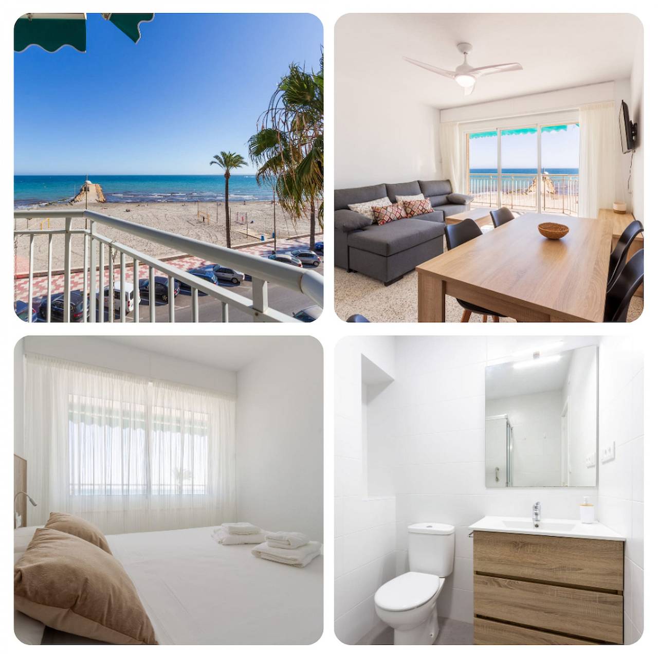 Hel lejlighed, Primera línea de playa ideal para teletrabajo  in Santiago Bernabeu, Santa Pola