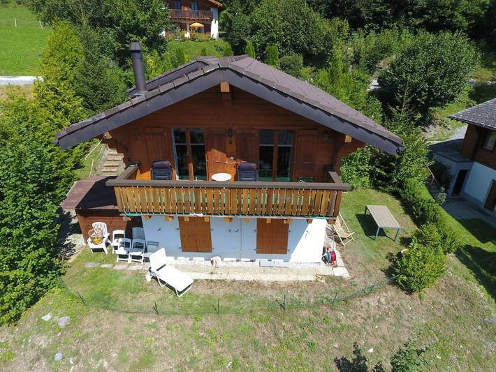 Chalet für 8 Personen, mit Balkon und Terrasse sowie Garten in Leytron