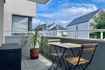 Gîte pour 3 personnes, avec balcon dans Plage de Keraude