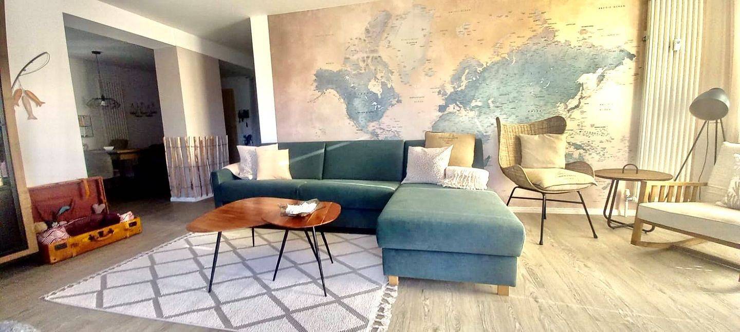 Apartamento entero, Strandnaher Komfort: "Weltenbummler" für max. 6 Pers.. Wlan, Haustiere erlaubt. in Baabe, Rügen