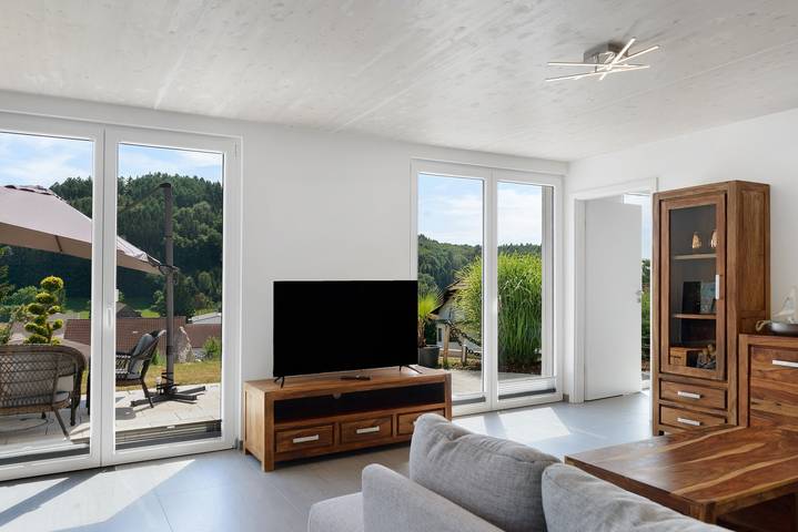 Appartement entier, Appartement 'Ferienwohnung Paul' avec vue sur les montagnes, terrasse partagée et Wi-Fi in Stockach, Arrondissement de Constance