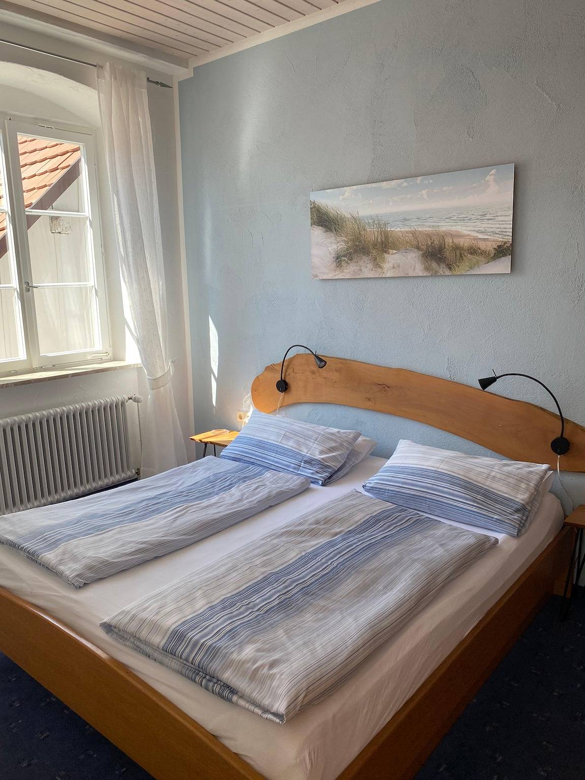 Ganze Ferienwohnung, Irseer Hof - Ferienwohnung 2, 43qm, 1 Schlafzimmer, 1 Wohn-/ Schlafzimmer, max. 4 Personen in Hagnau am Bodensee, Region Bodensee-Oberschwaben