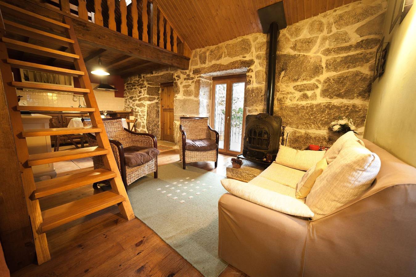 Apartamento vacacional entero, Apartamento "A Solaina" con terraza in La Lama, Provincia de Pontevedra