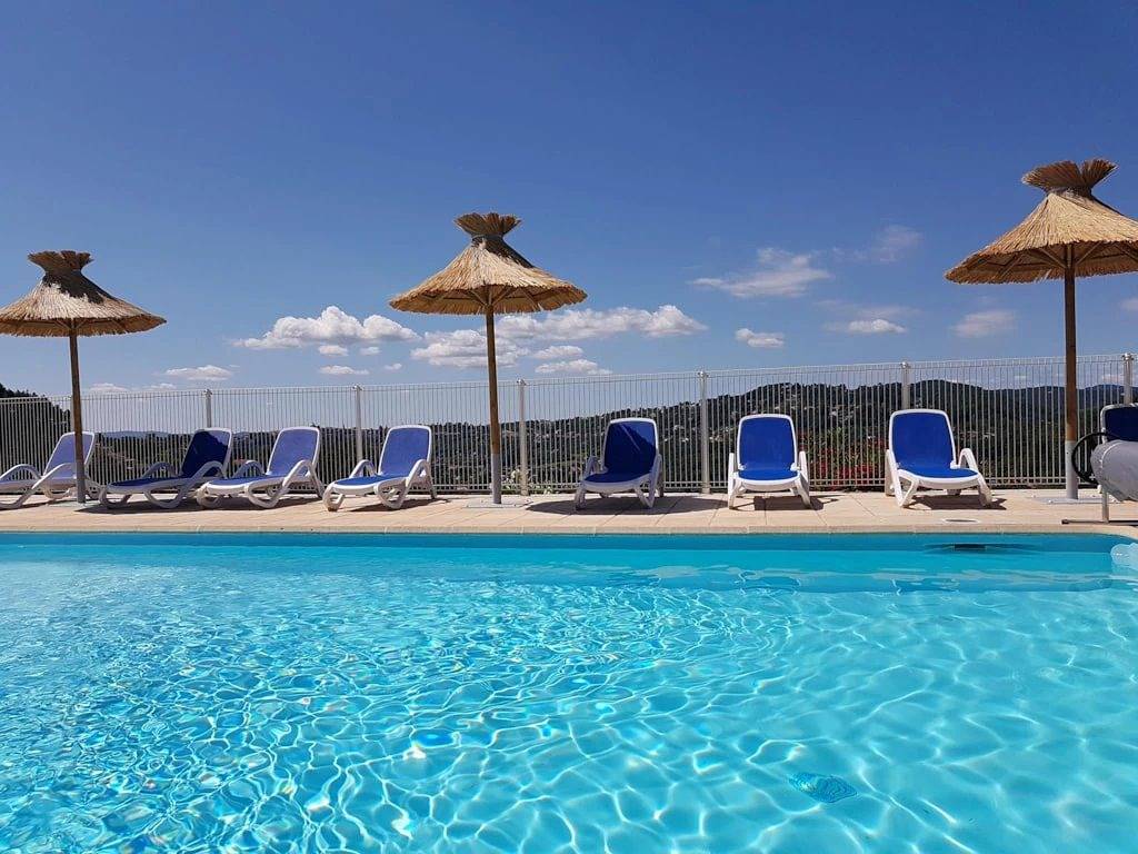 Zecamping 4* piscine chauffée toboggans animaux acceptés locatif 20m2 in Ucel, Parc naturel régional des Monts d'Ardèche