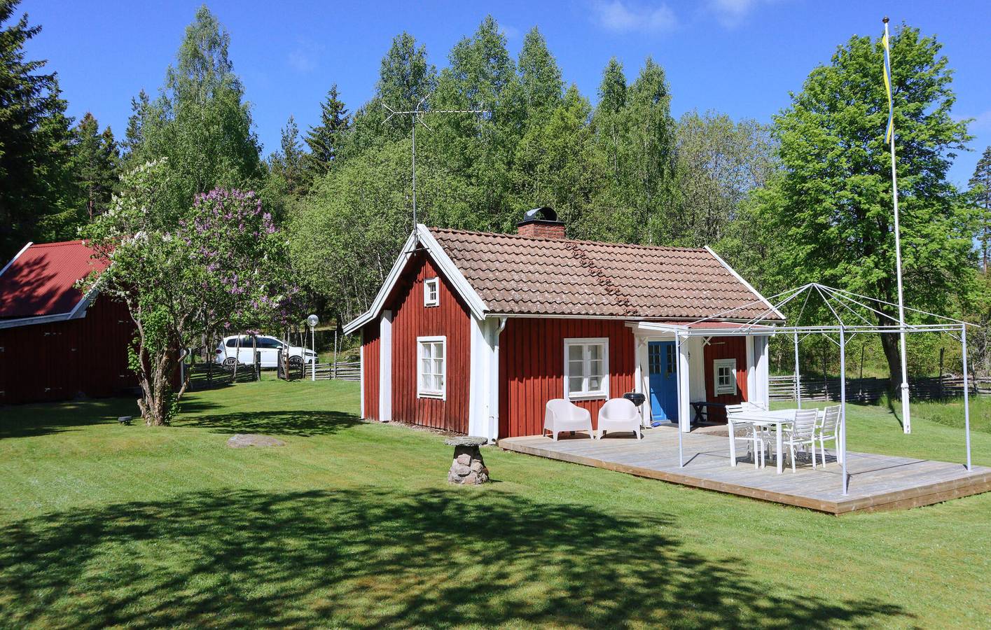 Ferienhaus für 2 Personen mit Terrasse in Ydre und Umgebung