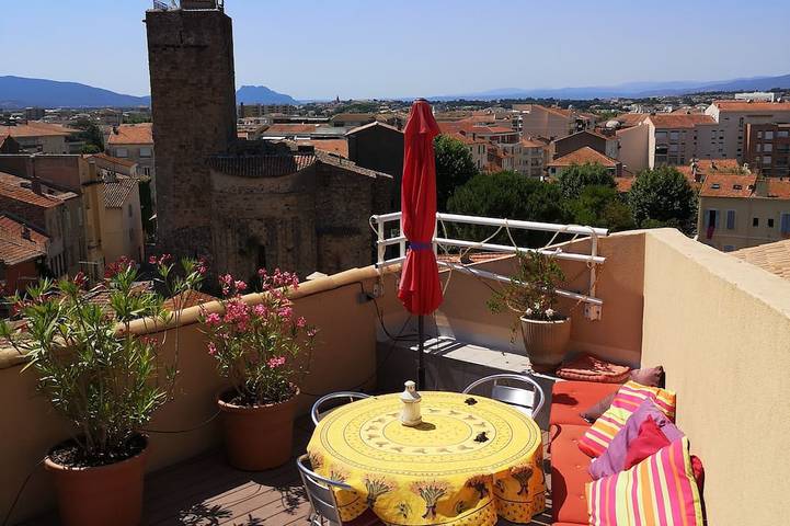 Appartement de vacances pour 7 personnes, avec balcon et jacuzzi