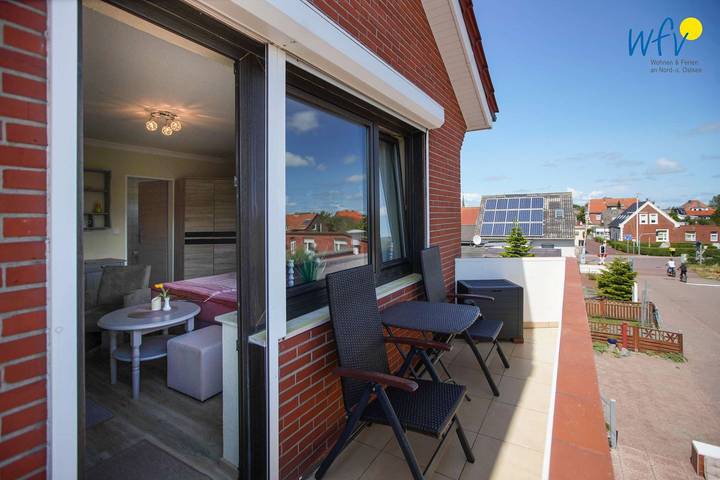 Apartamento entero, Apartamento de vacaciones para 1 persona con balcón in Borkum
