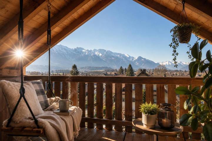 Ferienwohnung für 3 Personen, mit Balkon und Terrasse sowie Ausblick in Thun