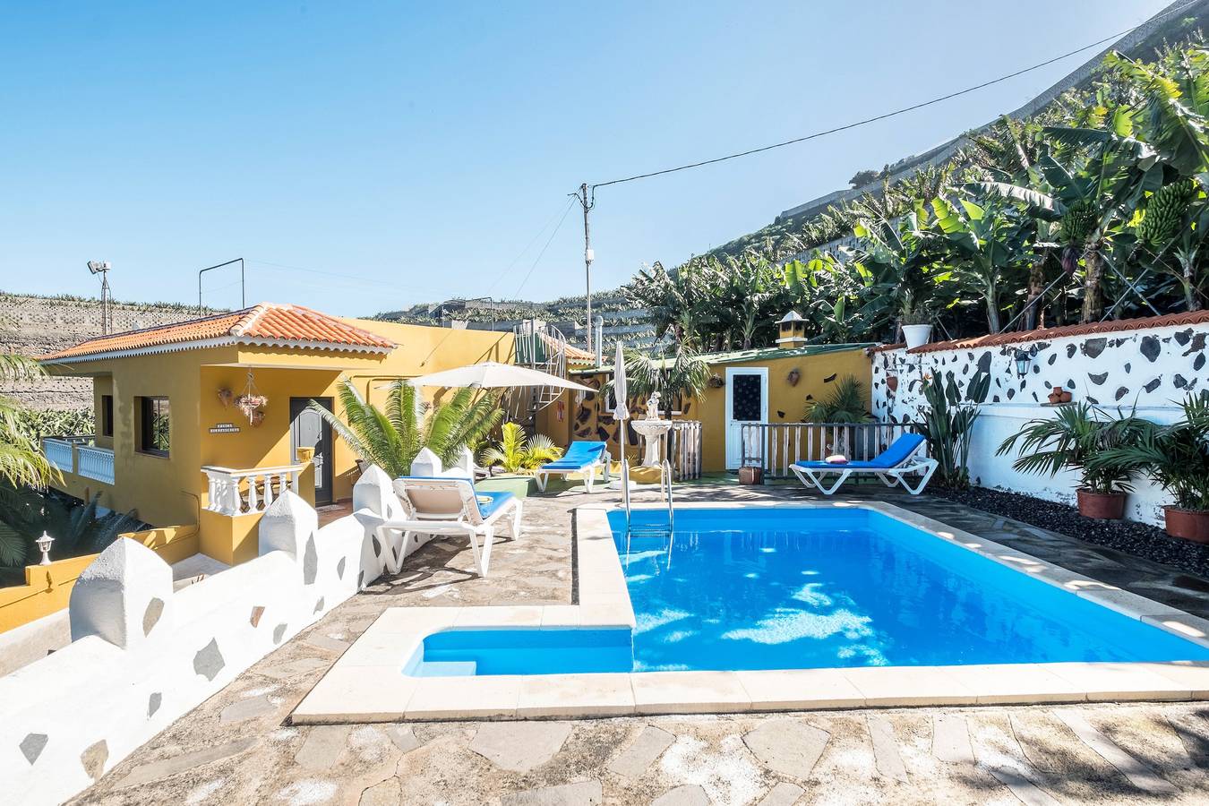 Ferienhaus 'Finca Alejandrina' mit Meerblick, Pool, Garten & Wlan in La Guancha, Teneriffa Nord