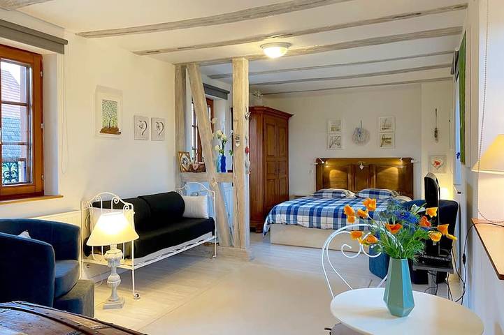 Gîte pour 3 personnes, avec Balcon ainsi que Terrasse et Jardin